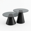 Round Nesting Coffee Table Set