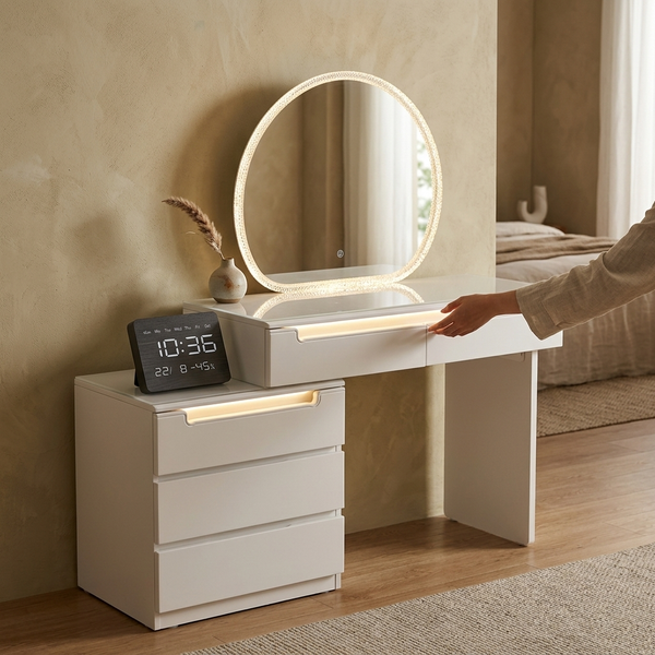 Modern Vanity Dressing Table with Illuminated Mirror