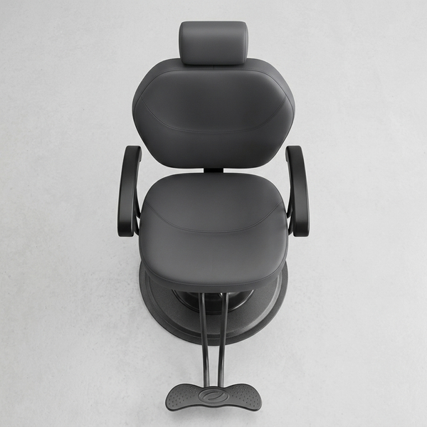 Black Salon Styling Chair with Footrest
