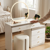 Contemporary Dressing Table with Illuminated Mirror