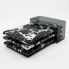 Modern Black Marble-Look Rectangular Coffee Table