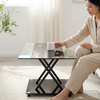 Modern Rectangular Glass-Top Coffee Table