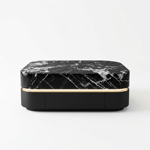 Modern Luxury LED Marble-Top Coffee Table
