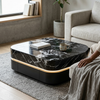 Modern Luxury LED Marble-Top Coffee Table