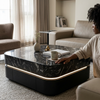Modern Luxury LED Marble-Top Coffee Table