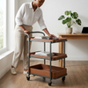 Three-Tier Rolling Utility Cart