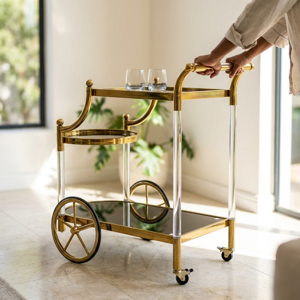 Rolling Bar Service Cart