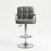 Modern Adjustable Bar Stool with Backrest & Chrome Base