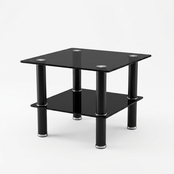 Modern Square Coffee Table with Lower Platform