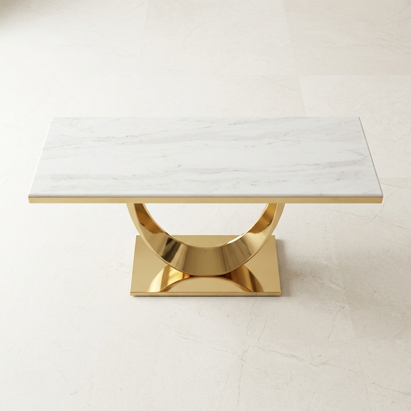 Modern Gold-Tone Console Table