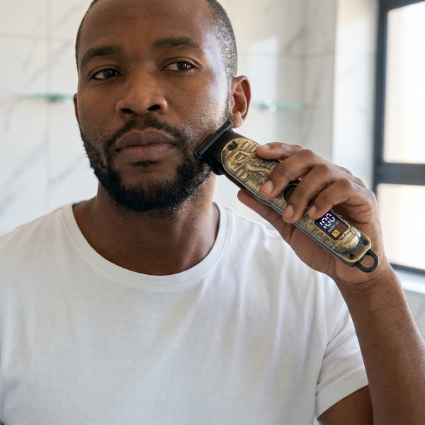 Cordless Hair Trimmer with LED Battery Display