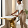 Modern Geometric Console Table