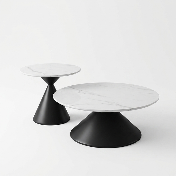 Modern Round 2 Piece Coffee Table Set
