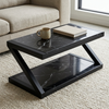 Modern Two-Level Rectangular Coffee Table