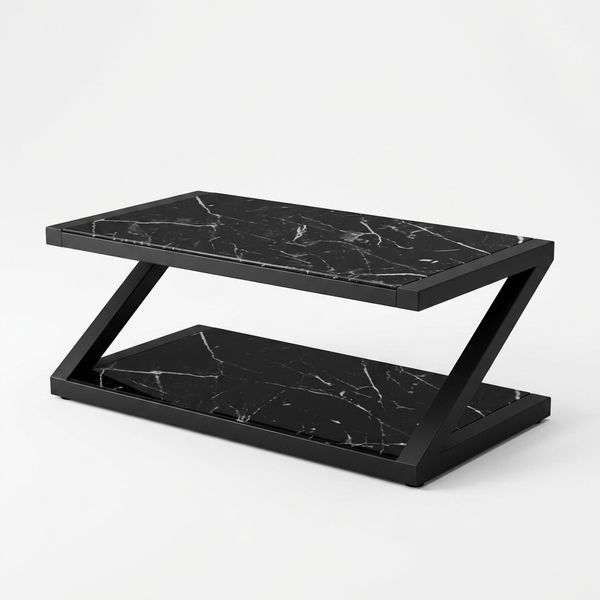 Modern Two-Level Rectangular Coffee Table