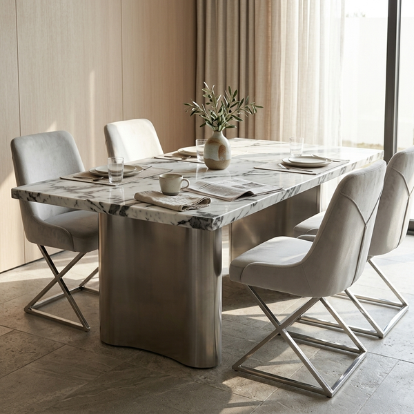 Modern Marble Dining Table Set