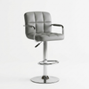Modern Adjustable Bar Stool with Backrest & Chrome Base