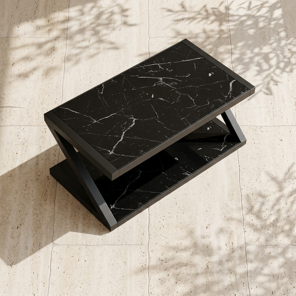 Modern Two-Level Rectangular Coffee Table