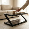 Modern Two-Level Rectangular Coffee Table