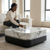 Modern Luxury LED Marble-Top Coffee Table