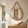 Round Hanging Wall Mirror