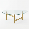 Oval Glass Coffee Table