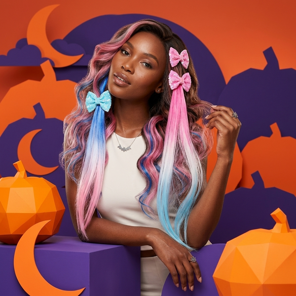 Colourful Bow Hair Extensions for Kids