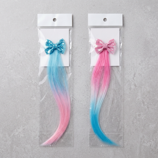 Colourful Bow Hair Extensions for Kids