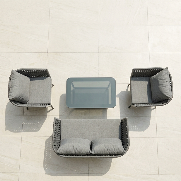 4-Piece Outdoor Patio Lounge Set with Coffee Table