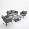 4-Piece Outdoor Patio Lounge Set with Coffee Table