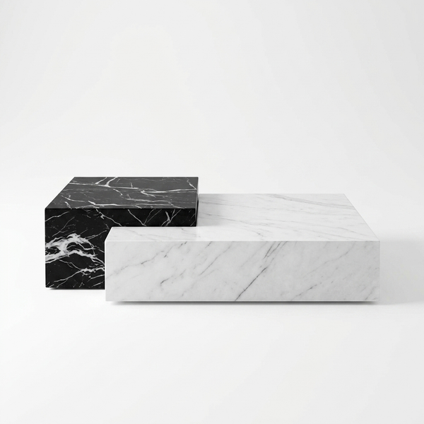 Modern Marble-Style Coffee Table