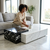 Modern Marble-Style Coffee Table