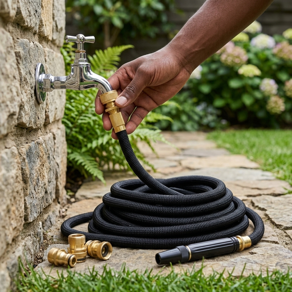 15M Watering Hose with Spray Nozzles