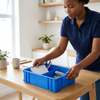Divided Plastic Storage Box with Carry Handle