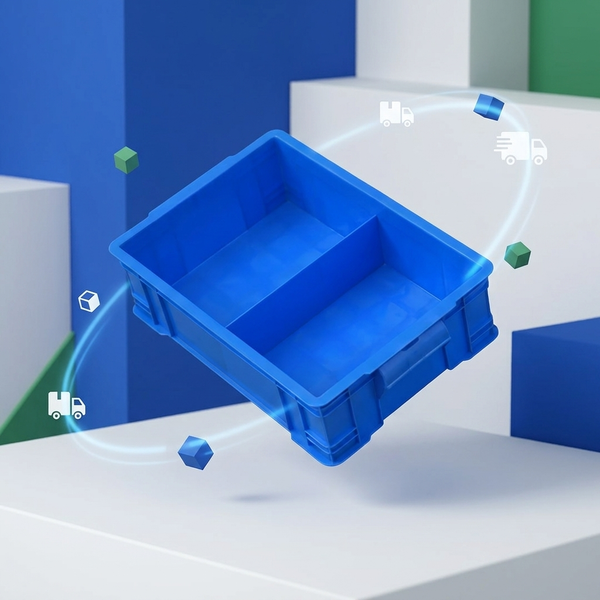Divided Plastic Storage Box with Carry Handle
