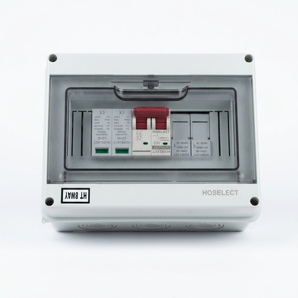1-In 1-Out Combiner Box with Surge Protection & Breaker