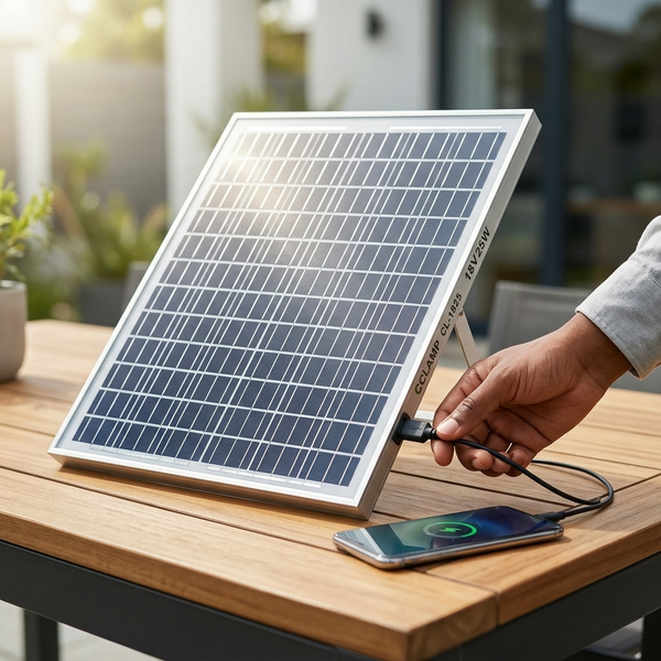 25W Solar Charger Panel 18V with USB Cable