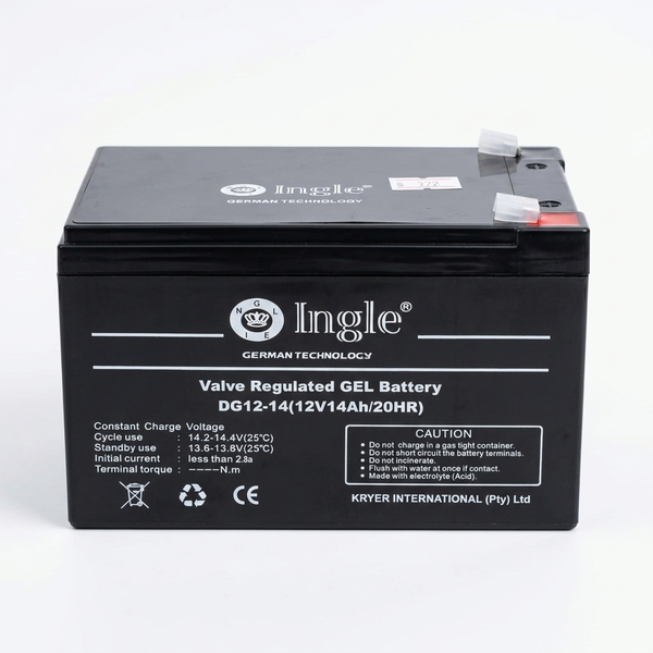 12V 14Ah GEL Battery - Valve regulated gel battery for 12V electrical and backup power applications.