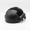 Combat Protection Headgear side view showing adjustable chin strap and textured surface.