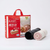 Portable Electric Heated Blanket packaging with a rolled blanket next to it, displayed on a white background.