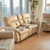 3-Piece Reclining Sofa Set featuring a spacious sofa and reclining loveseat with cup holders in a modern living space.