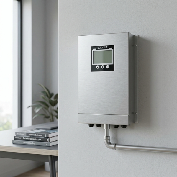 60A MPPT Solar Charge Controller for Gel Batteries, wall-mounted with LCD screen and control buttons.