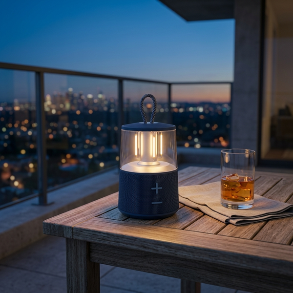 Portable Bluetooth Speaker Lamp with Hanging Loop