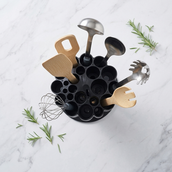 Rotating Utensil Holder Kitchen Organizer