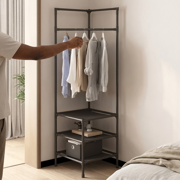 Multifunctional Floor Standing Corner Coat Rack