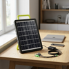 8W Solar Panel with Inbuilt Battery and Rear Flashlight Portable Charging Kit