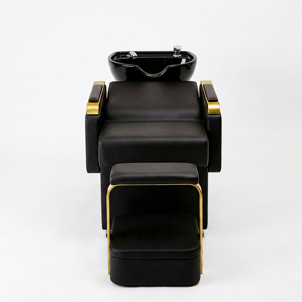 Professional Salon Shampoo Chair with Wash Basin & Footrest designed for comfort and efficiency in salon environments.