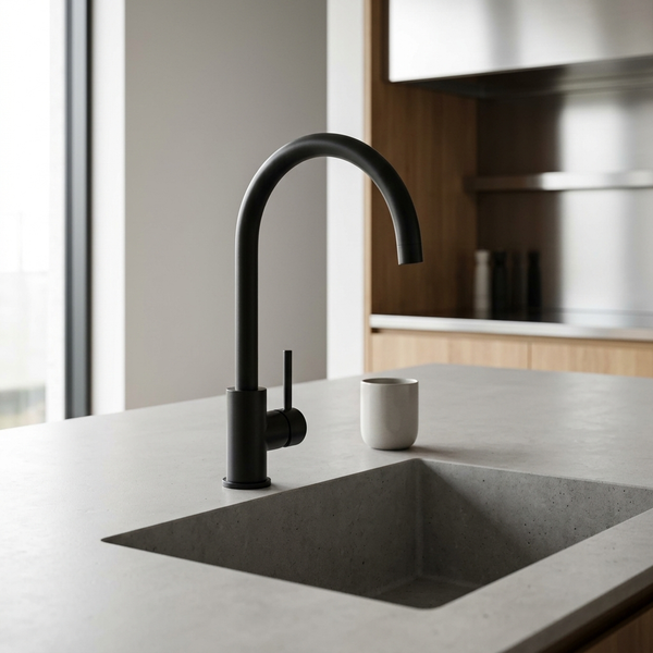 Black Round Kitchen Sink Faucet