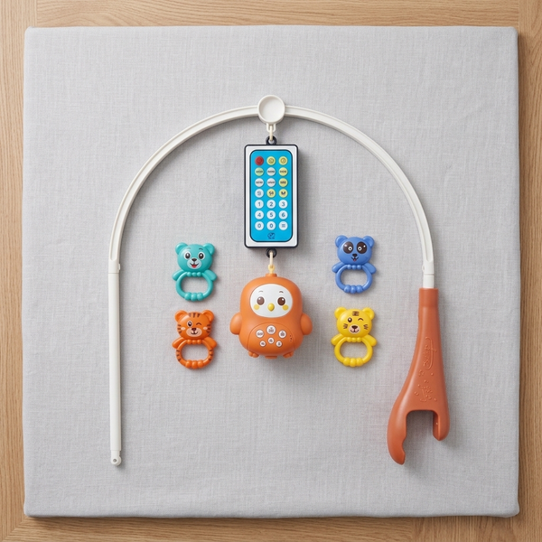 Baby Mobile With Remote Control Bed Bell and Rattle