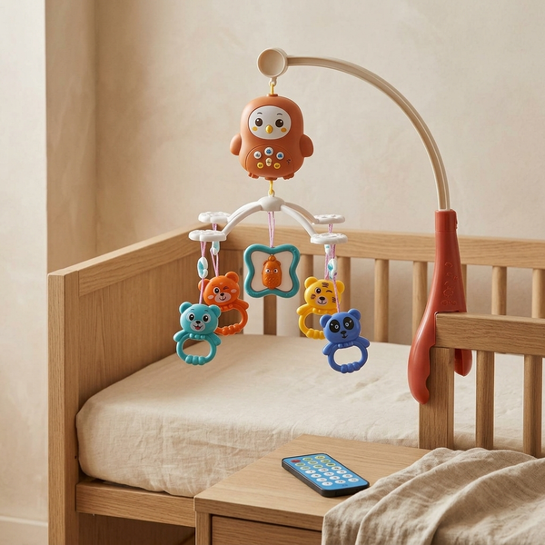 Baby Mobile With Remote Control Bed Bell and Rattle